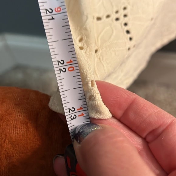 Ivory Eyelet Dress Boho Style Size Large - Picture 8 of 8